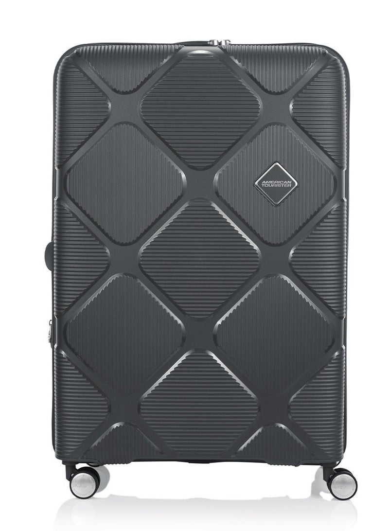 AMERICAN TOURISTER Instagon Suitcase, Check-In Size 81 cm / 30 inch, 4 Double Wheels, Hard Top, Polypropylene, Dark Grey|DuoSaf™ Security Zipper|TSA 008 Lock|Optimov™ Shock Absorbing Wheels|Expandable - 3 Years International Warranty - Image 5